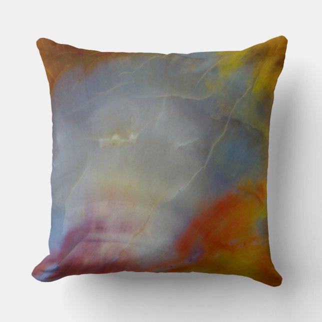 Abstract Petrified Wood close-up Cushion (Front)