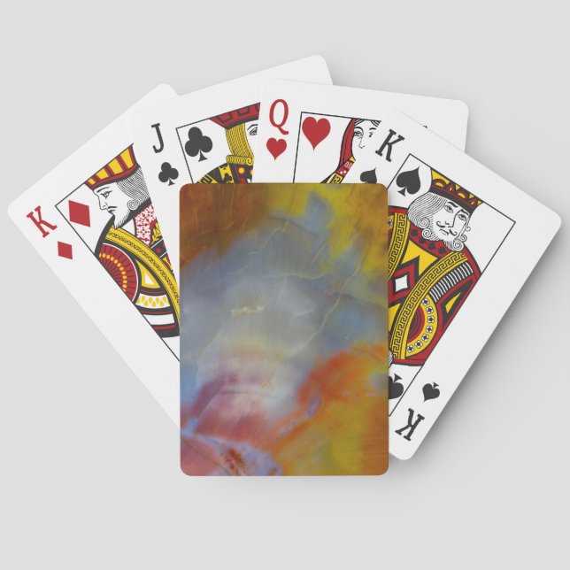 Abstract Petrified Wood close-up Playing Cards (Back)