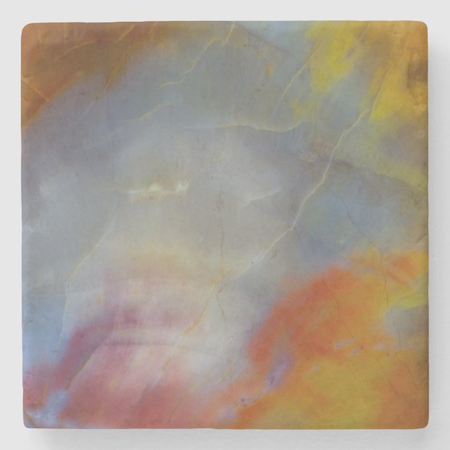Abstract Petrified Wood close-up Stone Coaster (Front)