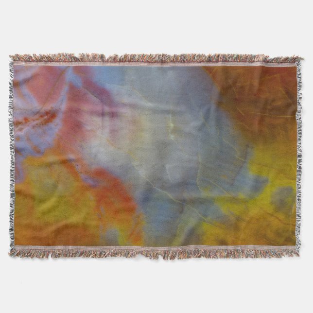 Abstract Petrified Wood close-up Throw Blanket (Front)