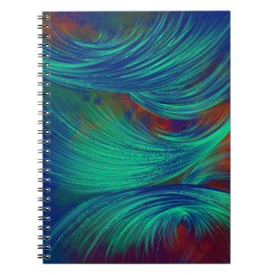 Abstract Phoenix Feathers Green  Notebook
