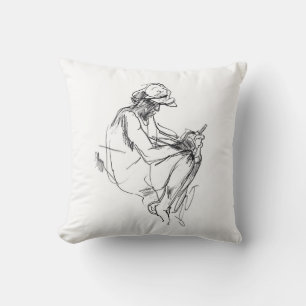 Abstract Phone Addict Sketch Cushion