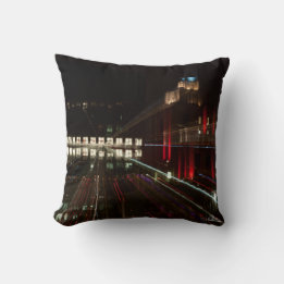 Abstract photo pillow, buildings cushion