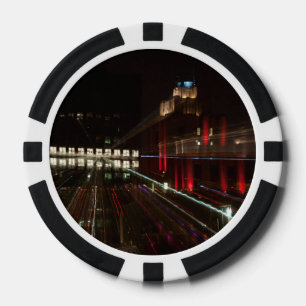 Abstract photo poker token, building chips