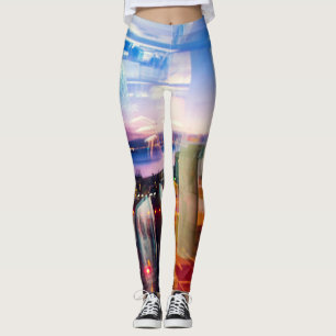 Abstract photographer of dawn in the city leggings
