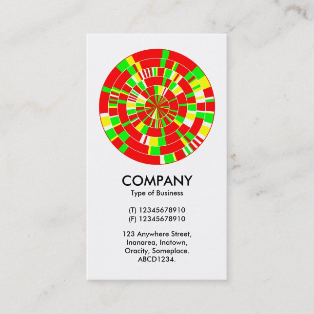 Abstract Pi Wheel 02 Business Card (Front)