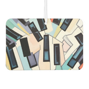 Abstract piano keys artwork car air freshener