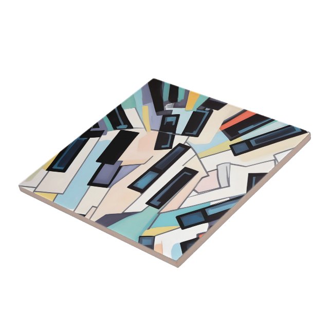 Abstract piano keys artwork tile (Side)