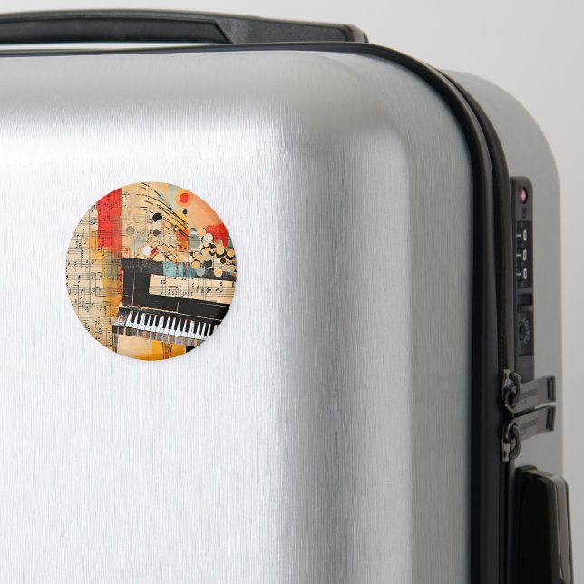 Abstract Piano Montage art Magnet (In Situ (Luggage))