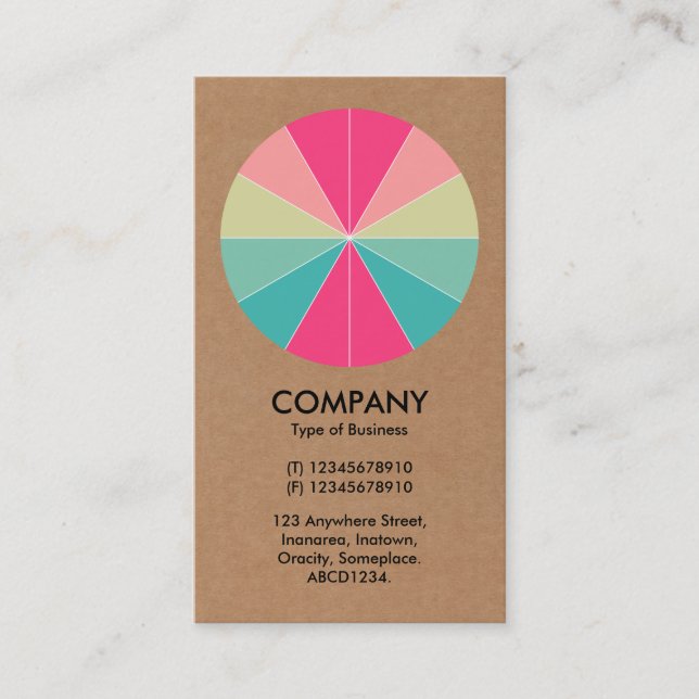 Abstract Pie 01 - Cardboard Business Card (Front)