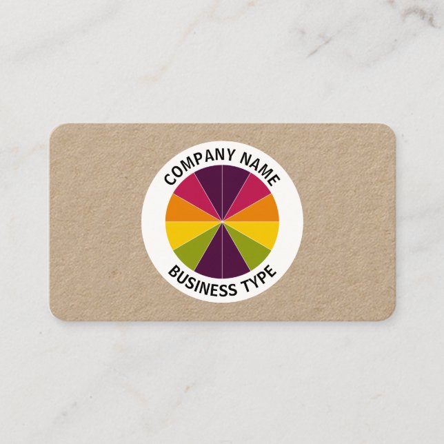 Abstract Pie 02 - kraft Business Card (Front)