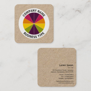 Abstract Pie 02 - kraft Square Business Card