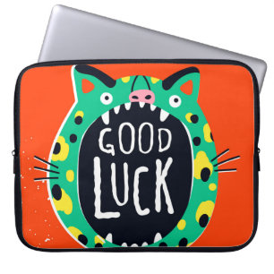 Abstract pig good luck laptop sleeve