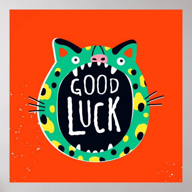 Abstract pig good luck poster (Front)