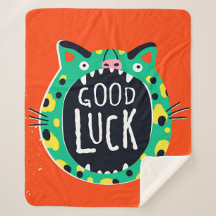 Abstract pig good luck sherpa blanket
