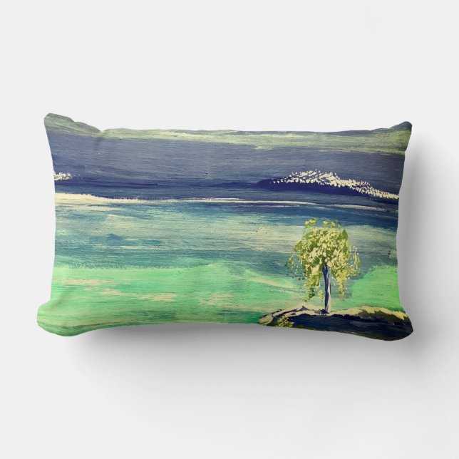 Abstract Pillow - Seascape Tree (Front)