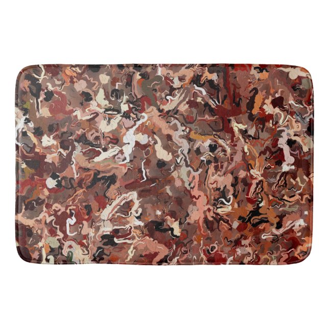Abstract Pine Needles Bath Mat (Front)