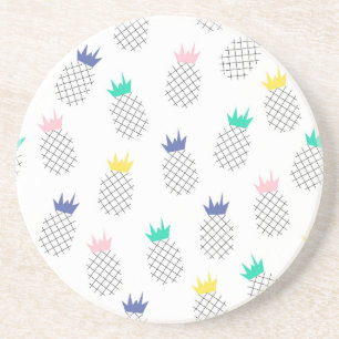 Abstract Pineapples Coaster
