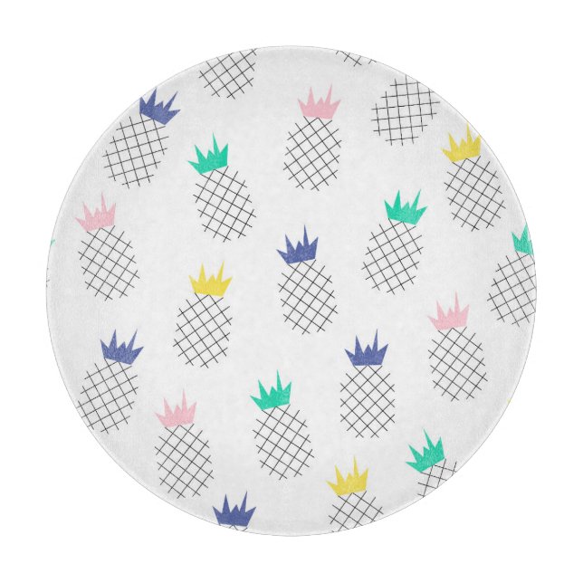 Abstract Pineapples Cutting Board (Front)