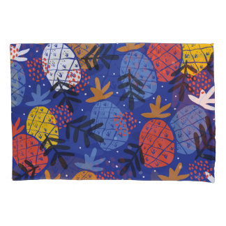 Abstract Pineapples Leaves Vintage Pattern Pillowcase
