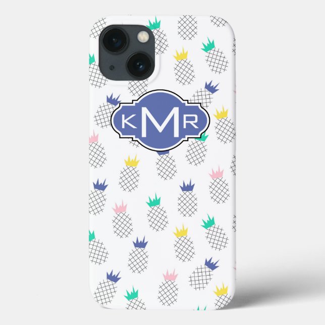 Abstract Pineapples | Monogram Case-Mate iPhone Case (Back)
