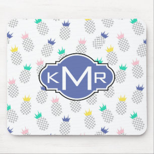 Abstract Pineapples   Monogram Mouse Pad