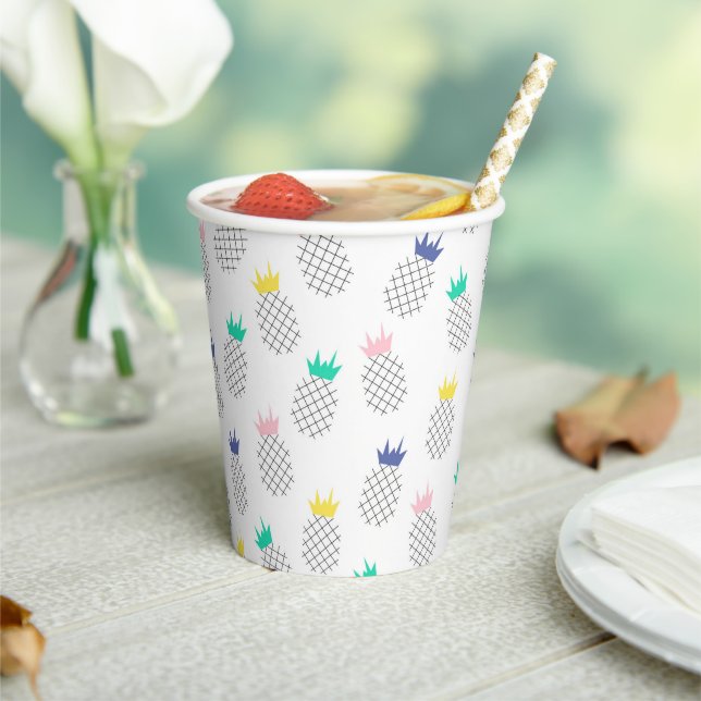 Abstract Pineapples Paper Cups (Insitu)