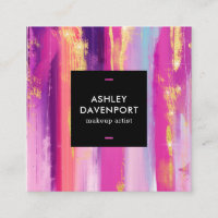 Abstract pink and gold glitter brushstrokes makeup