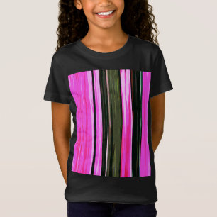 Abstract Pink And Green Vertical Stripes 704 T-Shirt