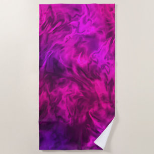 Abstract Pink and Purple Design Beach Towel