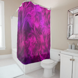 Abstract Pink and Purple Design Shower Curtain