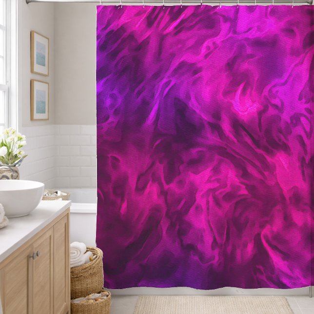 Abstract Pink and Purple Design Shower Curtain (Creator Uploaded)