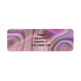 Abstract Pink and Purple Return Address Labels