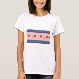 Abstract Pink and Red Hearts T-Shirt