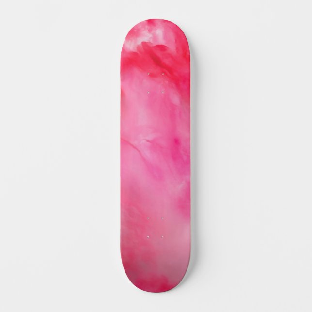 Abstract Pink and Red Skateboard (Front)