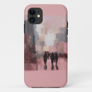 Abstract Pink & Black Art Mobile Case