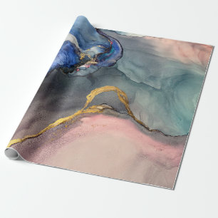 Abstract pink-blue background with beautiful smudg wrapping paper
