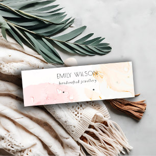 Abstract Pink Blush Watercolor Earring Display Mini Business Card