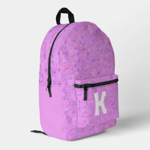 Abstract Pink Brushstroke Modern Artistic Printed Backpack