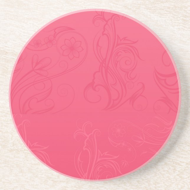Abstract Pink Coaster (Front)