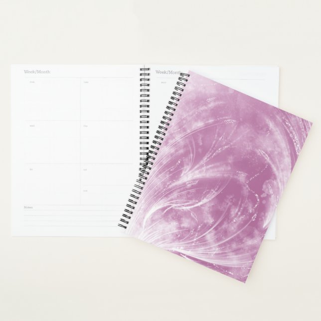 Abstract Pink Dandelions and fireflies Planner (Display)