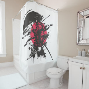 Abstract Pink Elephant Shower Curtain Modern Bla