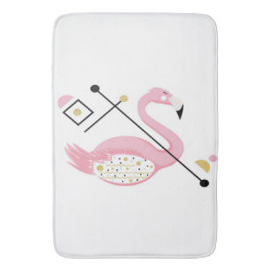 Abstract Pink Flamingo   Funny Flamingo Lovers Bath Mat
