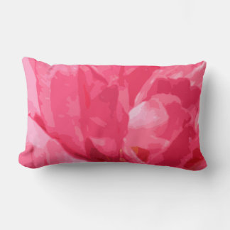 Abstract Pink Floral Print Pillow