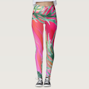 abstract pink floral throw pillow leggings