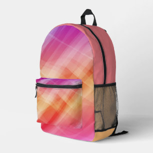 Abstract pink geometric background printed backpack