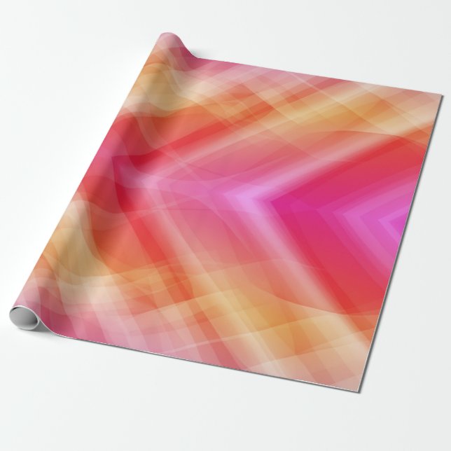 Abstract pink geometric background wrapping paper (Unrolled)