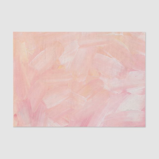 Abstract pink hand painted. Elegant blush brush  Tissue Paper (Front)
