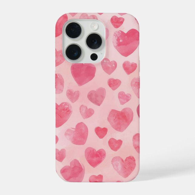 Abstract Pink Hearts Background Love Phone Case (Back)