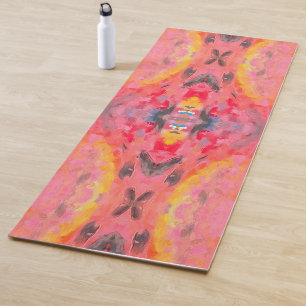 Abstract Pink Kaleidoscope Yoga Mat
